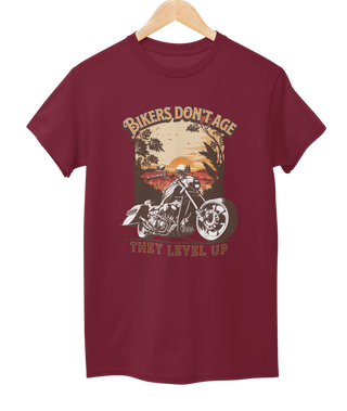 Bikers Don't Age They Level Up Tee