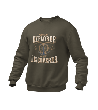 World Explorer Heart Discoverer Sweatshirt