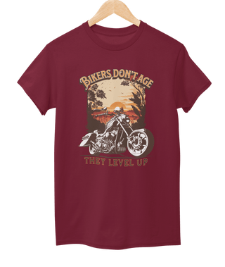 Bikers Don't Age They Level Up Tee