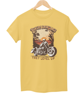 Bikers Don't Age They Level Up Tee