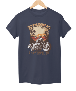 Bikers Don't Age They Level Up Tee