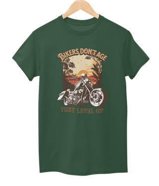 Bikers Don't Age They Level Up Tee