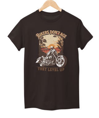 Bikers Don't Age They Level Up Tee
